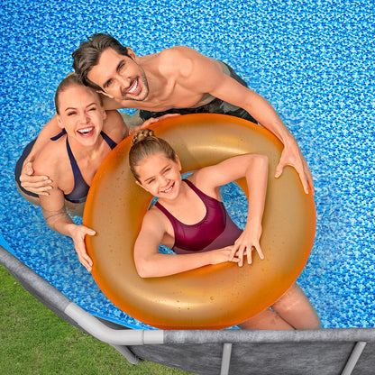 Bestway Power Steel Oval Pool 20x12ft 48in Sand Filter Solar Heater Grey