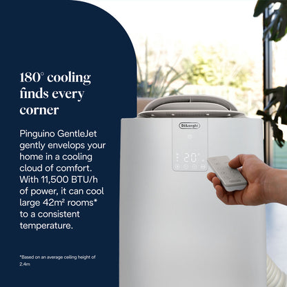 De'Longhi GentleJet AP98 Portable Air Conditioner 11500 BTU A+ White Remote