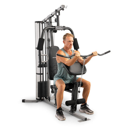 Marcy MWM986 Home Gym System 68kg Steel Weight Stack Pulley Black Silver