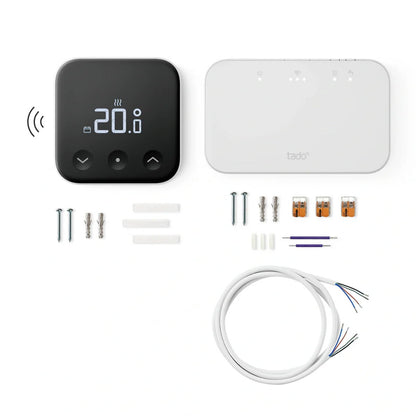 Tado Wireless Smart Thermostat Starter Kit & 2x Radiator Valves TRV White