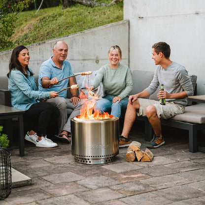 Solo Stove Bonfire 2.0 Wood Burning Fire Pit Bundle Stainless Steel 49.5cm