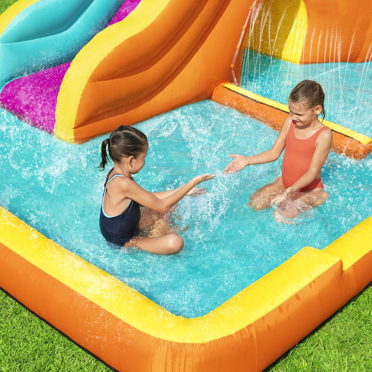 H2OGO! Tidal Tower Mega Inflatable Water Park Slide Sprinkler Black 265cm