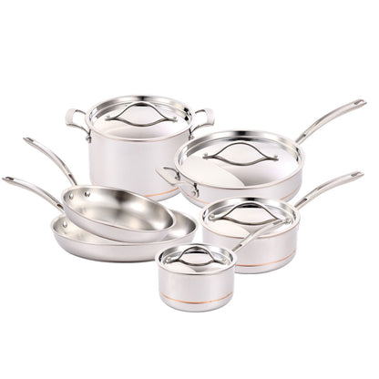 Kirkland Signature Stainless Steel 10 Piece Cookware Set Induction Oven Safe