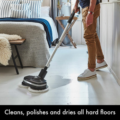 AirCraft PowerGlide Cordless Hard Floor Cleaner Polisher Black + Extra Pads