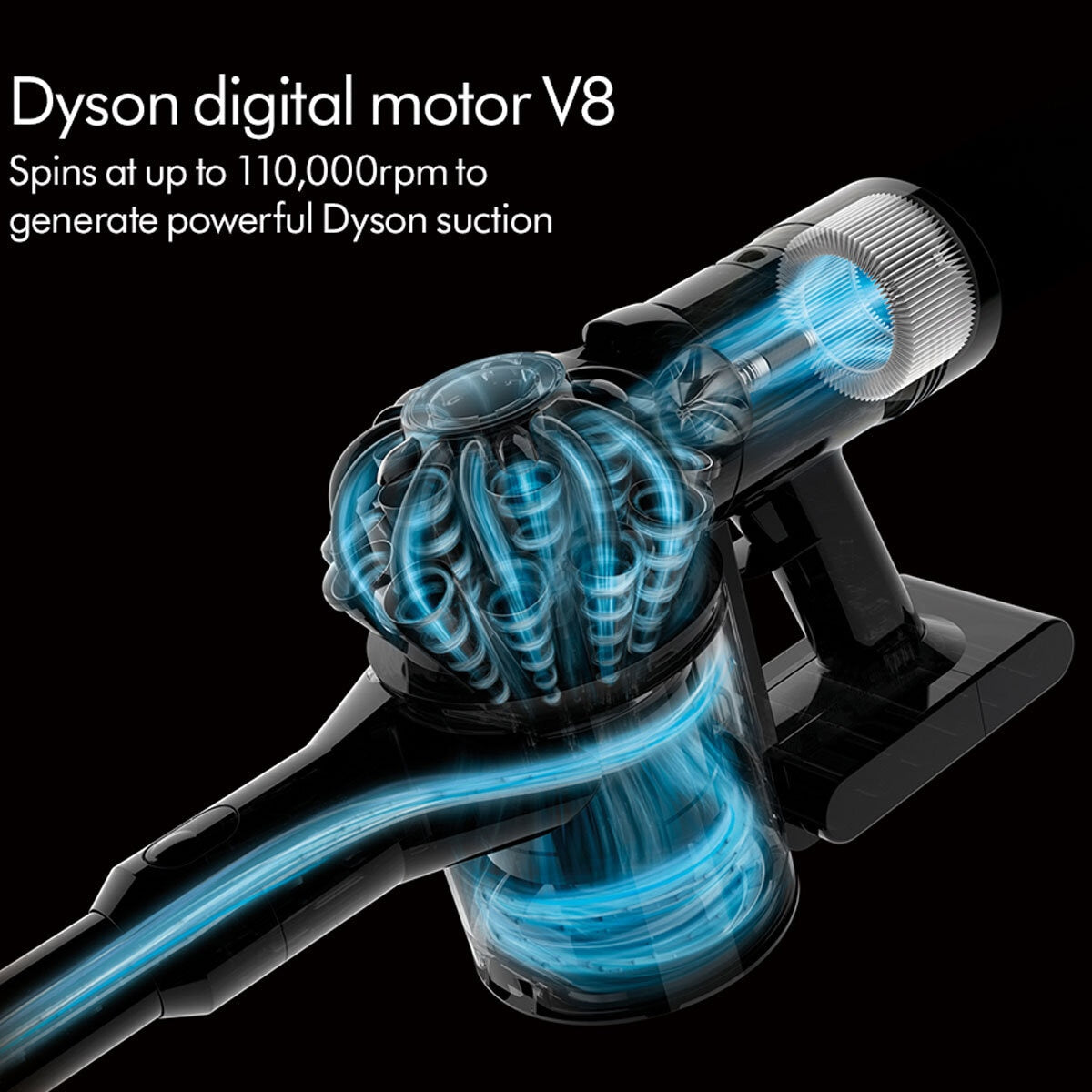 Dyson V8 Total Clean Stick Vacuum Cleaner Cordless 40min Runtime Grey 0.54L