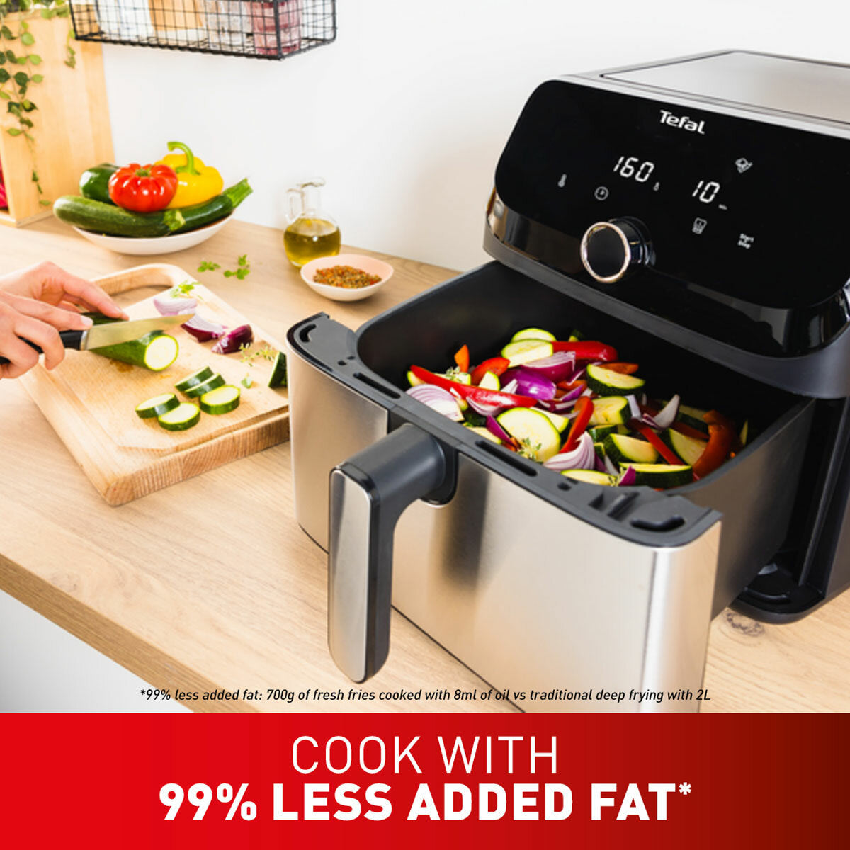 Tefal Easy Fry Mega Air Fryer EY855D40 7.5L 2020W 8 Presets Stainless Steel