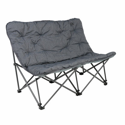 KingCamp Double Camping Chair Oversized Padded Steel FY26 Grey Oxford Bag