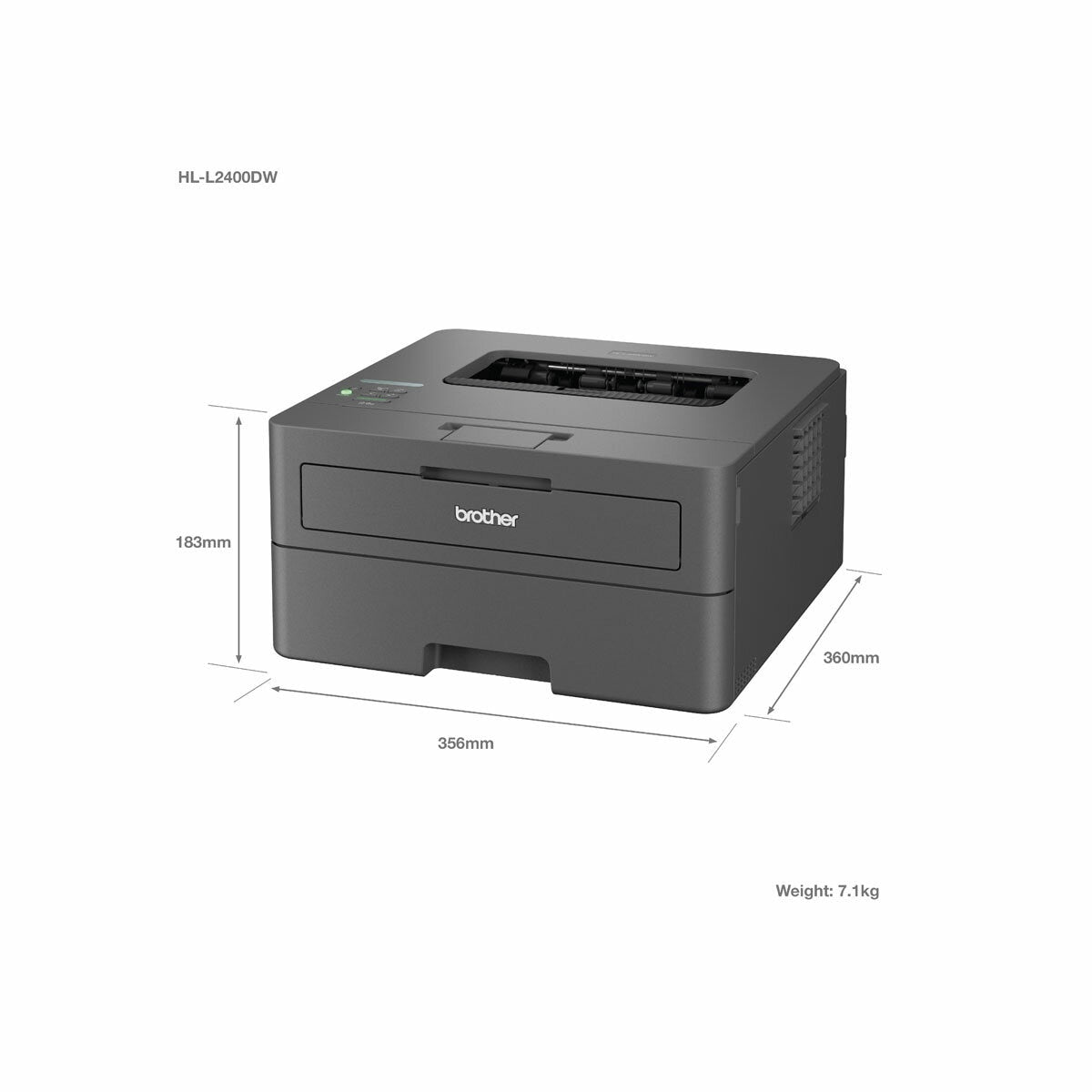 Brother HL-L2400DWE Mono Laser Printer Wireless Duplex 30ppm 5GHz Wi-Fi USB