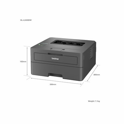Brother HL-L2400DWE Mono Laser Printer Wireless Duplex 30ppm 5GHz Wi-Fi USB