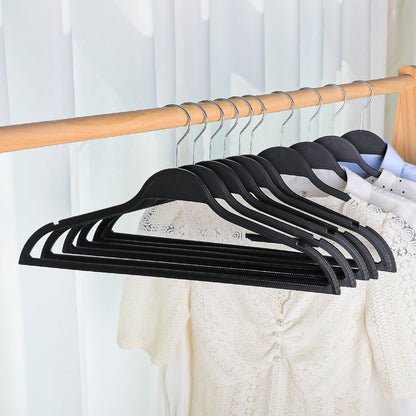 Standby Rubber Non-Slip Slim Clothes Hangers Black Wardrobe Space Saving 50 Pack