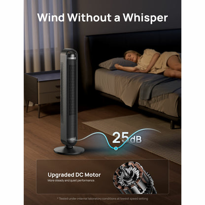 Dreo Cruiser Pro Tower Fan DR-HTF011S Smart App 9 Speed Black Oscillating