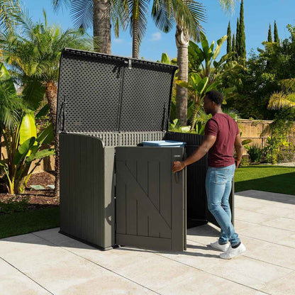Lifetime Horizontal Storage Shed 60464E Grey 2190L Outdoor Garden Plastic