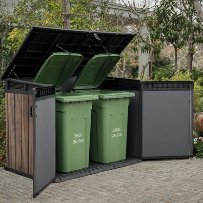 Keter Horizon Horizontal Garden Storage Shed 2020L Rosewood 190x109cm Plastic