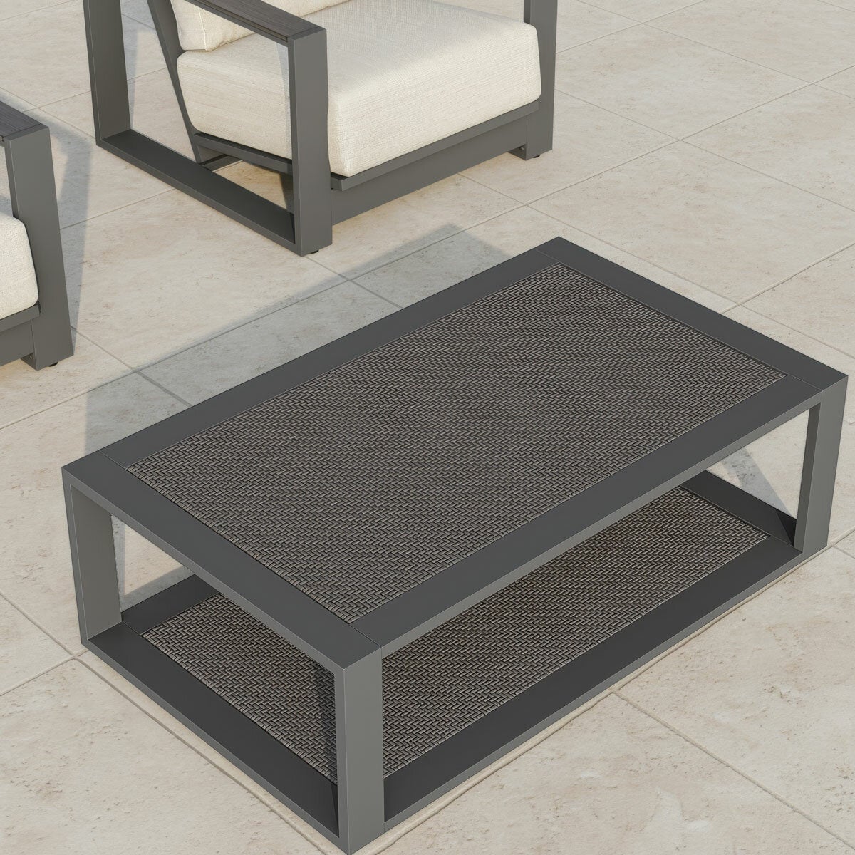 Foremost Milan Deep Seating Garden Patio Set Aluminium Wicker Cream Cover 4PCS