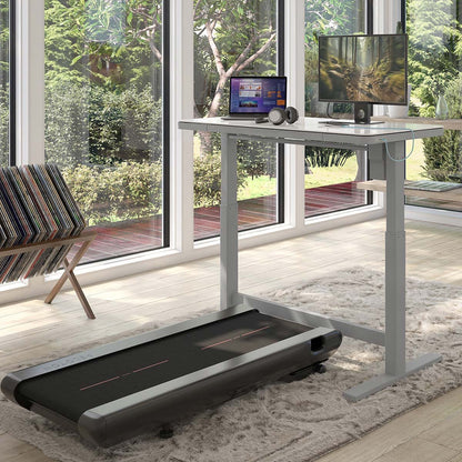 Tresanti Geller Sit Stand Desk White Glass Top Height Adjustable USB Charging