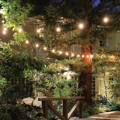 Feit 48ft LED Outdoor String Lights 24 Bulb IP44 Weatherproof Garden Black