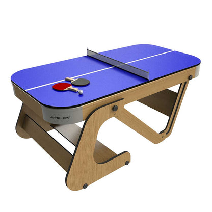 Riley 4 In 1 Folding Multi Games Table Pool Tennis Darts 6ft 198cm Wood