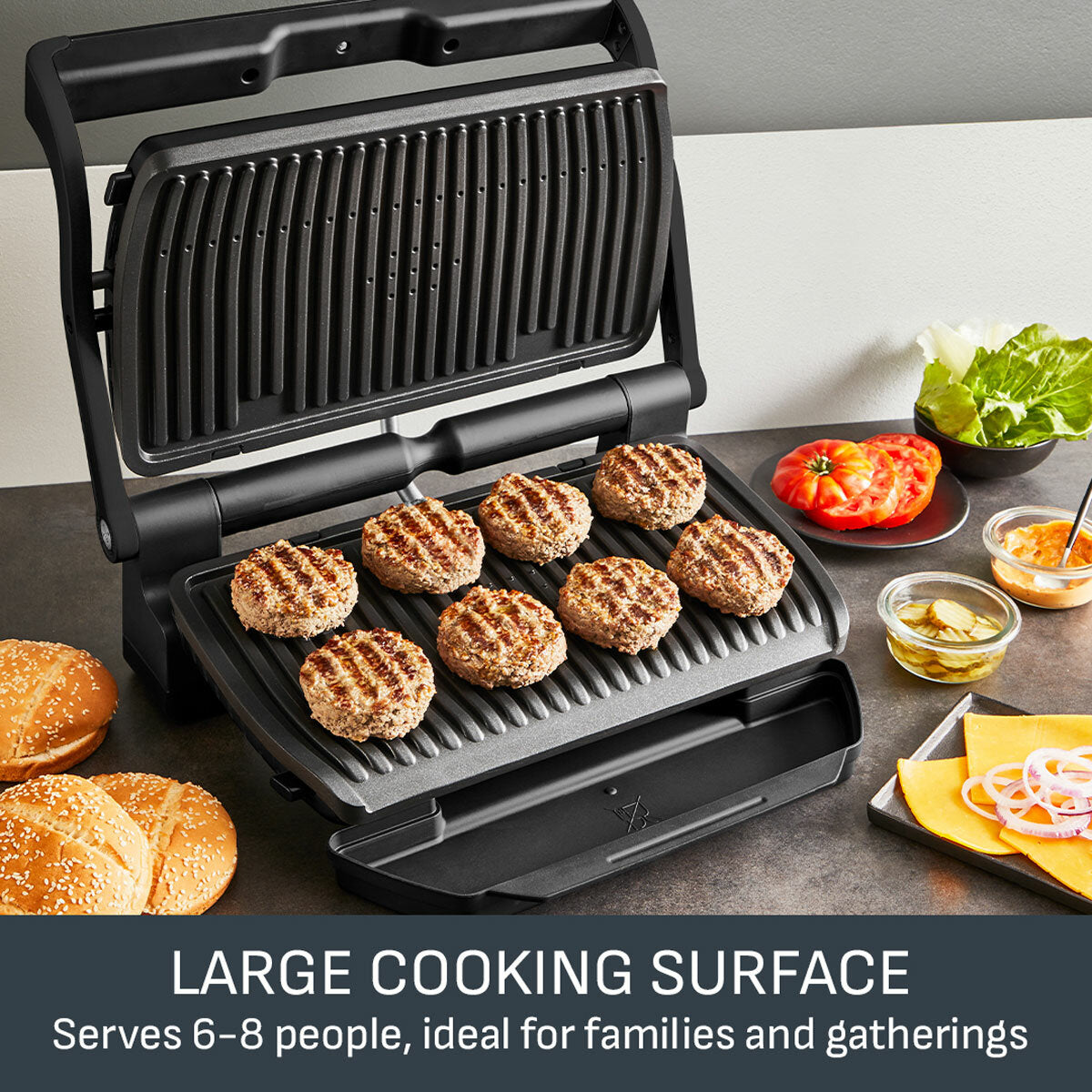 Tefal Optigrill XL GC7278G1 Electric Contact Grill 16 Programs MeasureCook Black