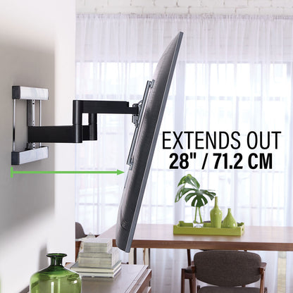 Sanus SLF428-B2 Full Motion TV Wall Mount 37-90 Inch Large Black 61kg VESA