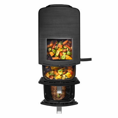 Gourmia Double Decker Dual Basket Air Fryer 10.4L GAF1180 Black Stacked 8-in-1