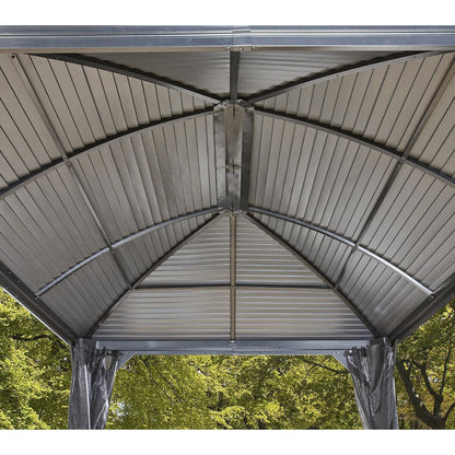 Sojag Moreno 10x16 Gazebo Aluminium Frame Galvanised Steel Roof Dark Grey