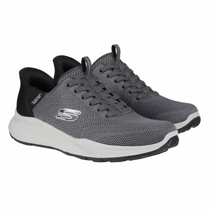Skechers Equalizer 5.0 Swift Fit Mens Running Trainers Black Charcoal Size 7-12
