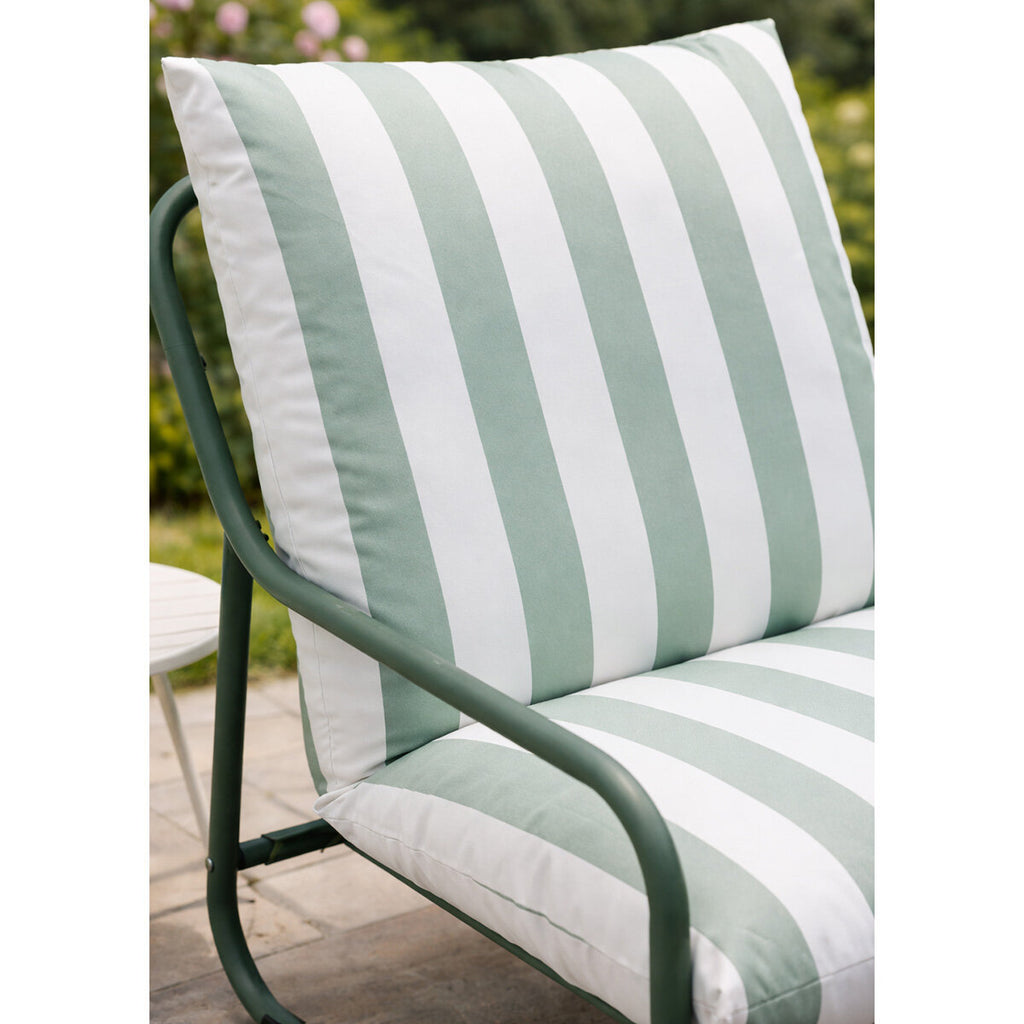 KETTLER Cloud Relaxer Chair FY26 Green Stripe Steel Garden Lounger Cushioned