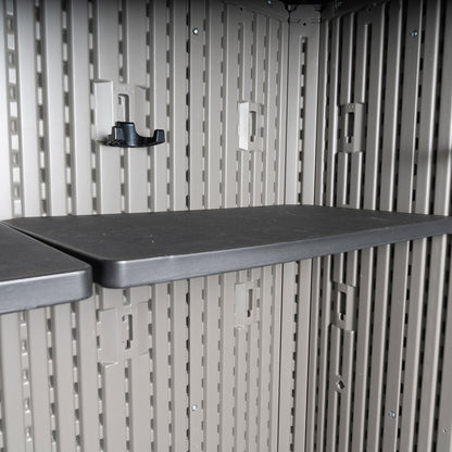 Lifetime 5x3 Outdoor Plastic Storage Shed 60375U 2060L Garden Shelves Grey