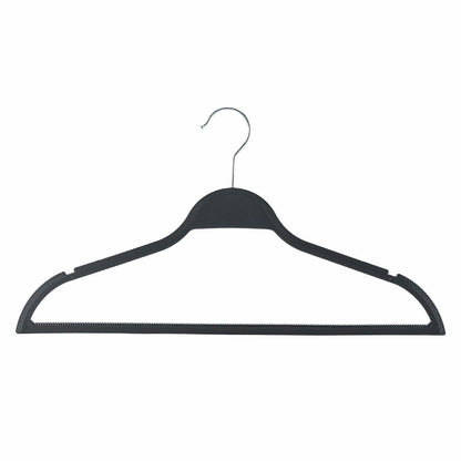 Standby Rubber Non-Slip Slim Clothes Hangers Black Wardrobe Space Saving 50 Pack