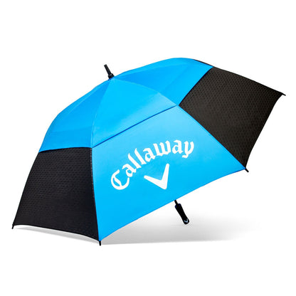 Callaway 62" Vented Golf Umbrella Auto Open UPF50+ Fiberglass Blue White 2 Pack