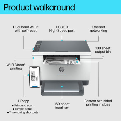 HP LaserJet M234DW Wireless Multifunction Printer Print Copy Scan Duplex 29ppm