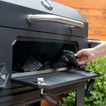Masterbuilt 36" Charcoal BBQ Grill Wagon FY27 930in² Steel Barbecue Black