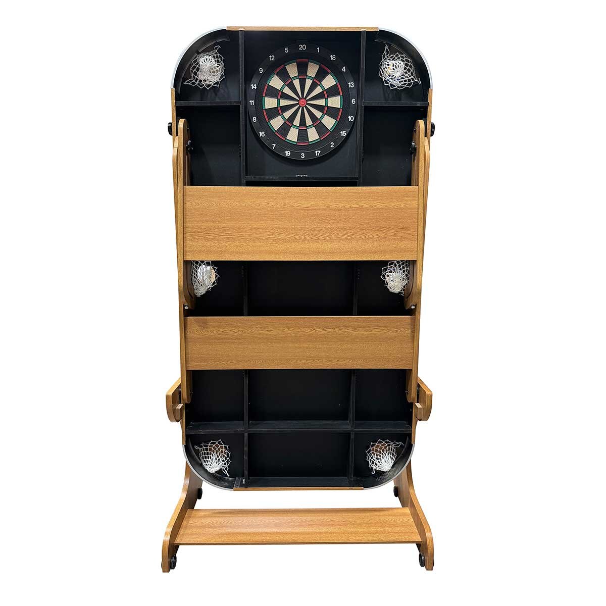 Riley 4 In 1 Folding Multi Games Table Pool Tennis Darts 6ft 198cm Wood