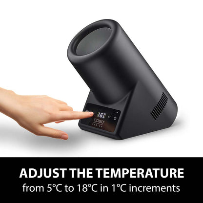 CASO Tabletop Single Bottle Wine Cooler Chiller Black Compact Touch Control