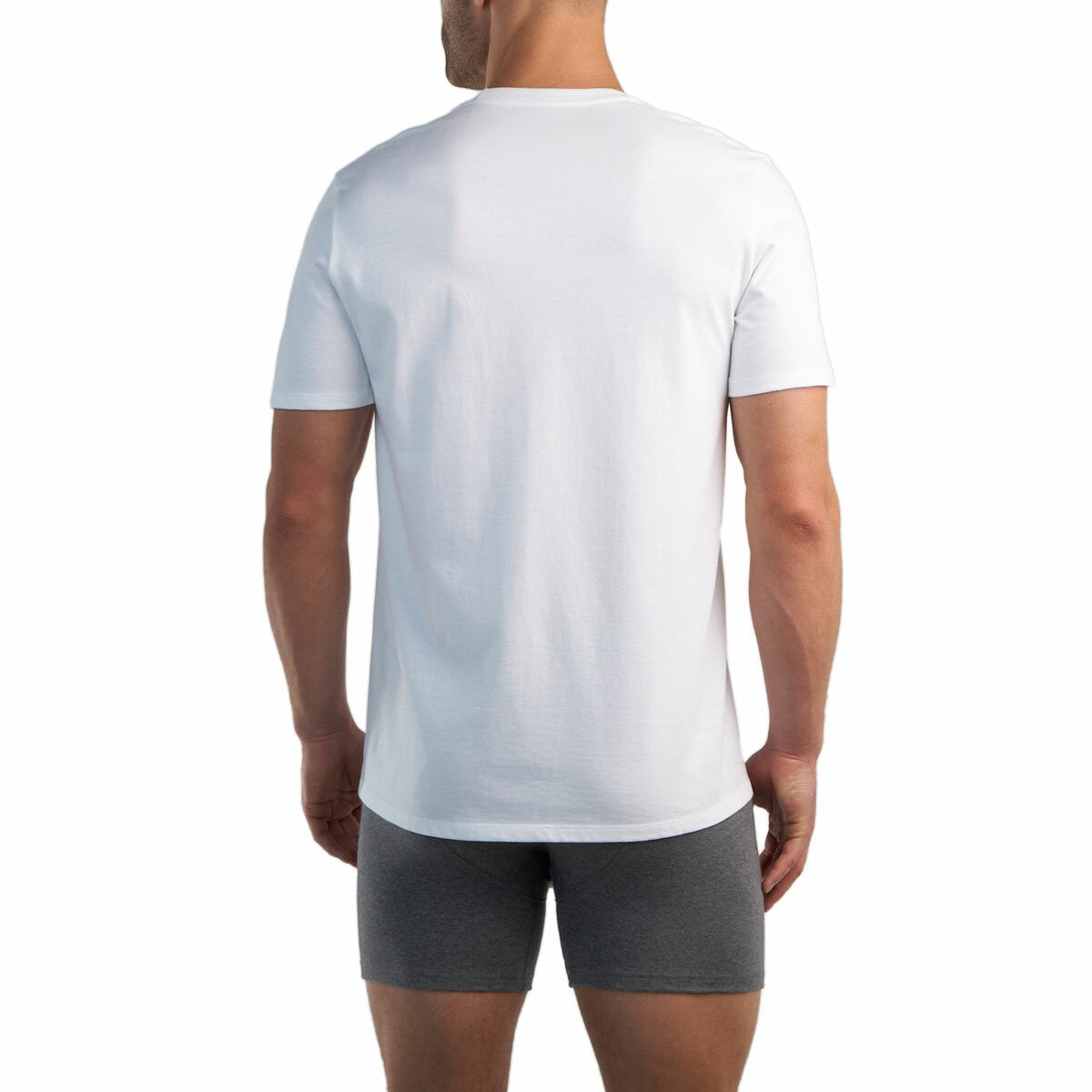Kirkland Signature Men's White Cotton Crewneck T-Shirt Undershirt 6 Pack Large