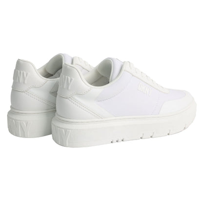 DKNY Ladies Mac Lace Up Trainer Sneaker Casual Sports Shoes Black White uk 4.5/5