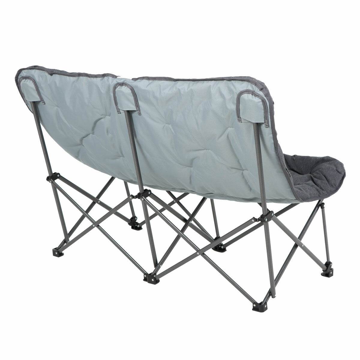 KingCamp Double Camping Chair Oversized Padded Steel FY26 Grey Oxford Bag