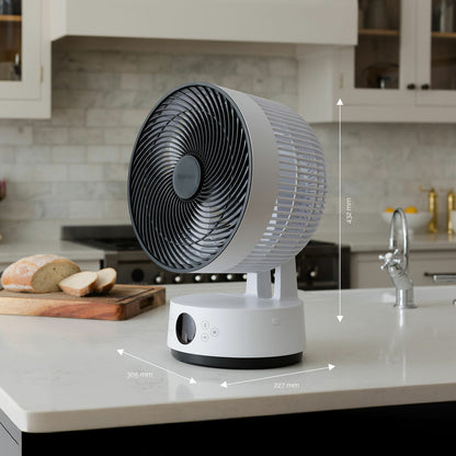 Meaco Sefte Pro 10" Cordless Desktop Air Circulator Fan 12 Speed White 38cm