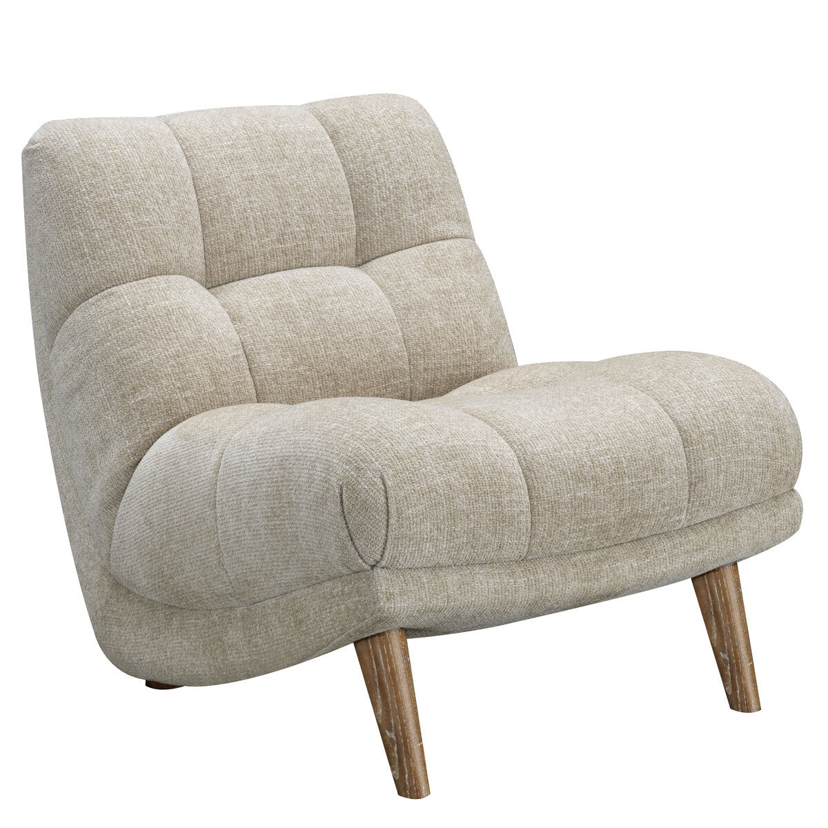 Winslow Beige Fabric Accent Chair Hardwood Legs Living Room Prospera Home