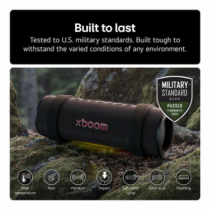 LG XBOOM Grab Portable Bluetooth Speaker will.i.am IP67 Waterproof 20W Black NEW