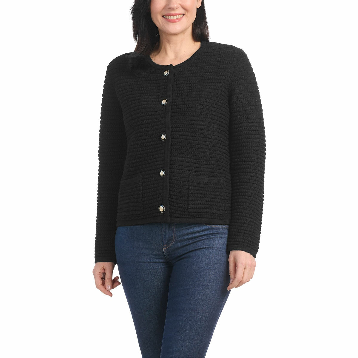 Hilary Radley Textured Knit Jacket Womens Coat Various Colours Size Small