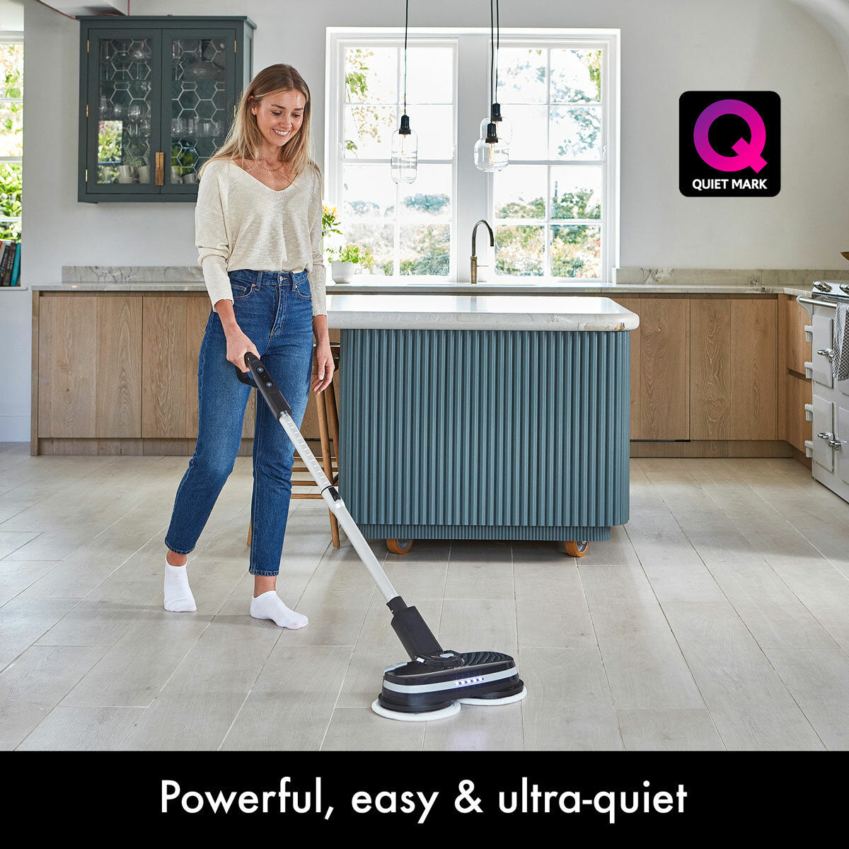 AirCraft PowerGlide Cordless Hard Floor Cleaner Polisher Black + Extra Pads