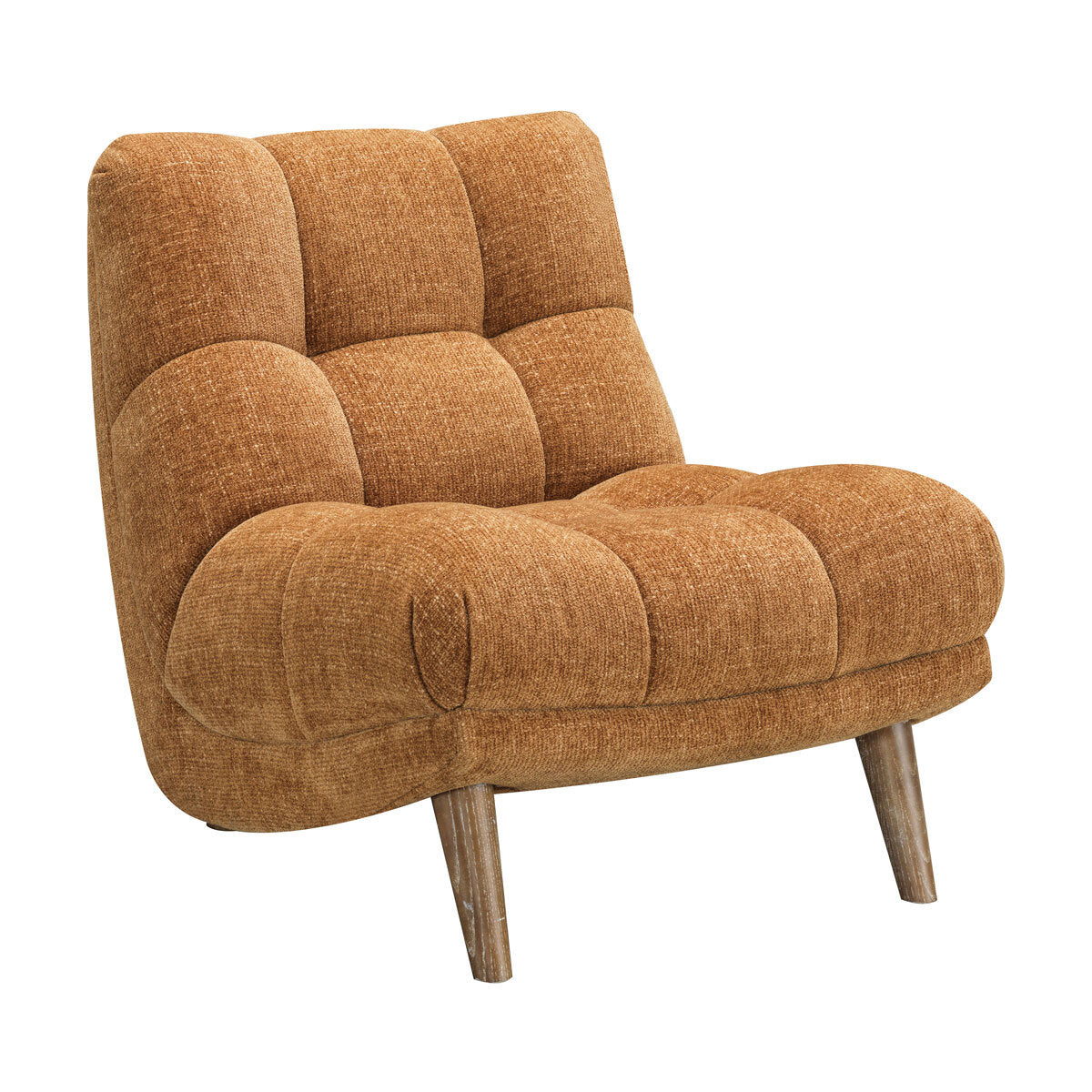 Winslow Fabric Accent Armchair Brown Living Room Foam Seat