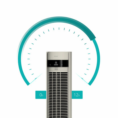 Duux Elevate Tower Fan DXTF01UK Stone 110cm 12 Speed Remote Oscillating