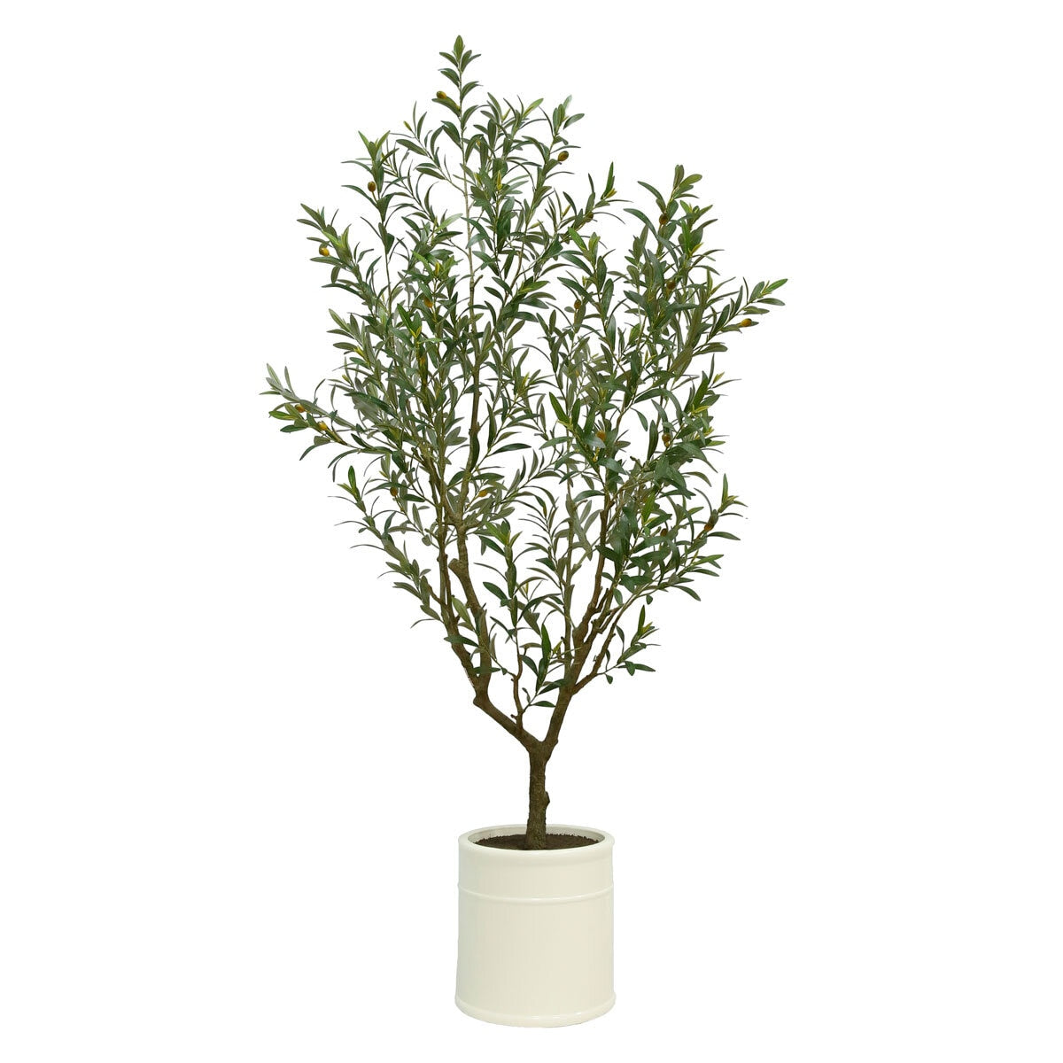 Beaumont Designs Artificial Olive Tree 6.5ft Faux Plant French Crock Pot