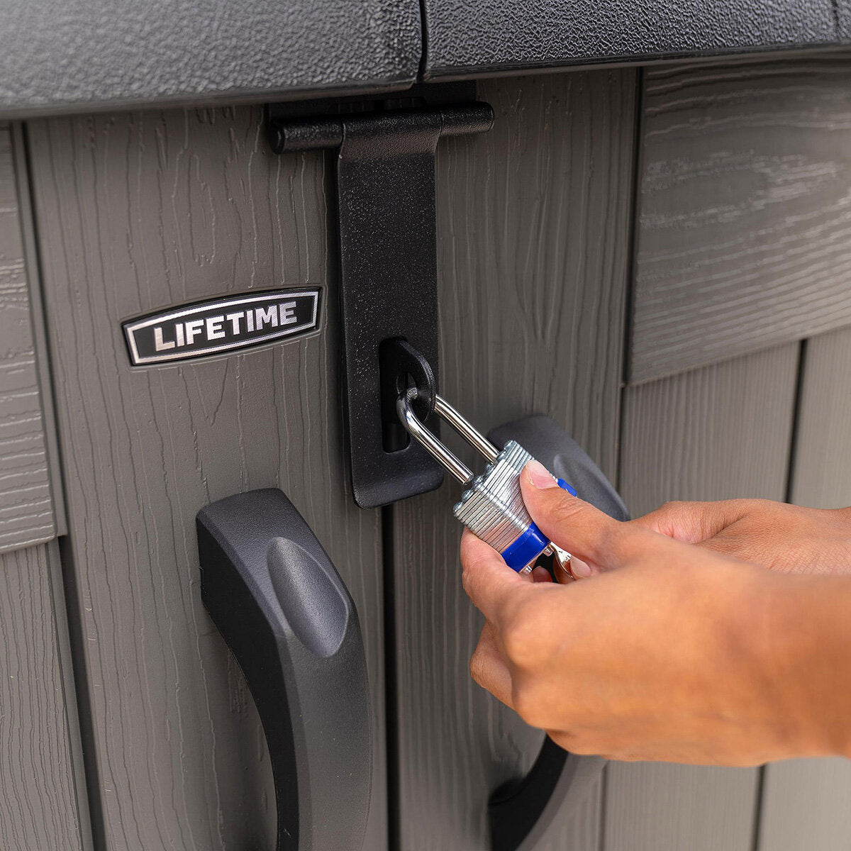 Lifetime Horizontal Storage Shed 60464E Grey 2190L Outdoor Garden Plastic