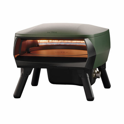 Witt Piccolo Rotante Gas Pizza Oven 13" Green Bundle 5 Piece 500°C Outdoor