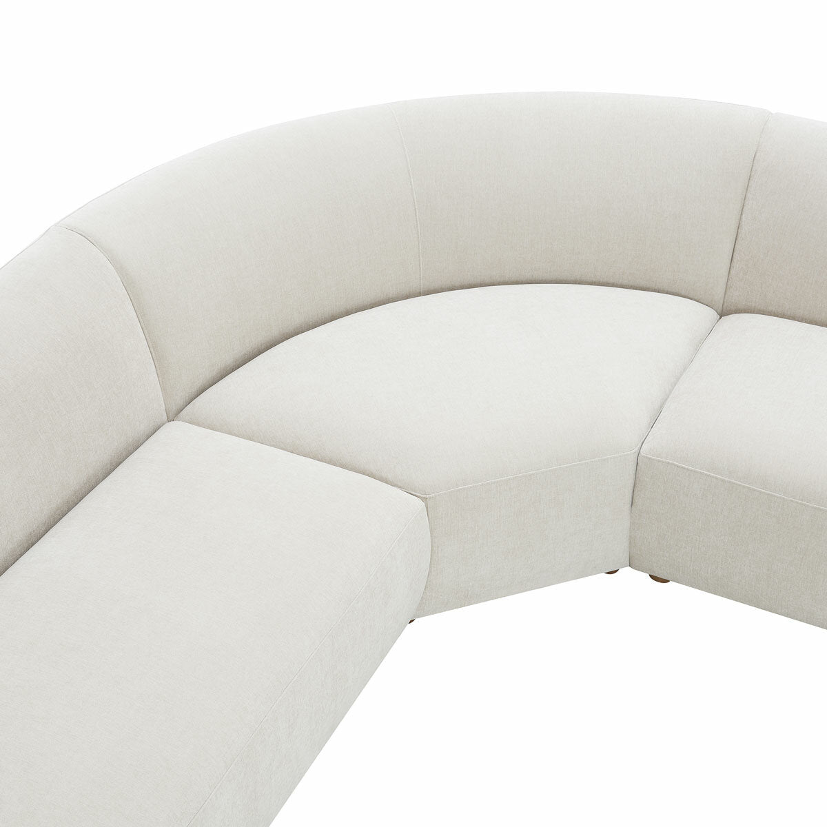 Dolen Beige Fabric 3 Piece Corner Sofa Pocket Coil Sinuous Spring Lounge Suite