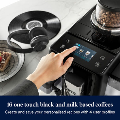 De'Longhi Rivelia Bean to Cup Coffee Machine EXAM440.55.B Black 19 Bar 1.4L