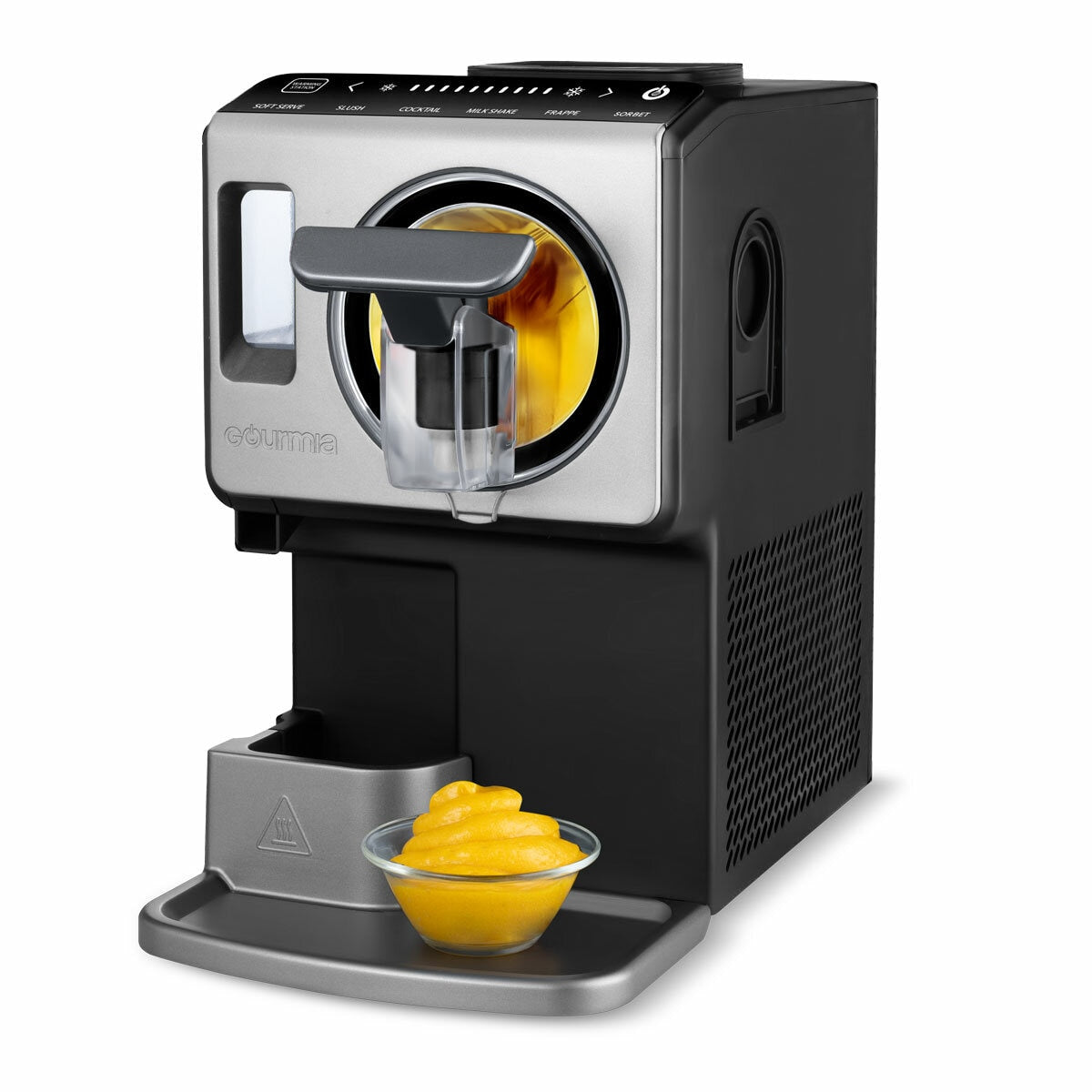 Gourmia GSI1020 Soft Serve Ice Cream Frozen Drink Maker Machine Silver Black